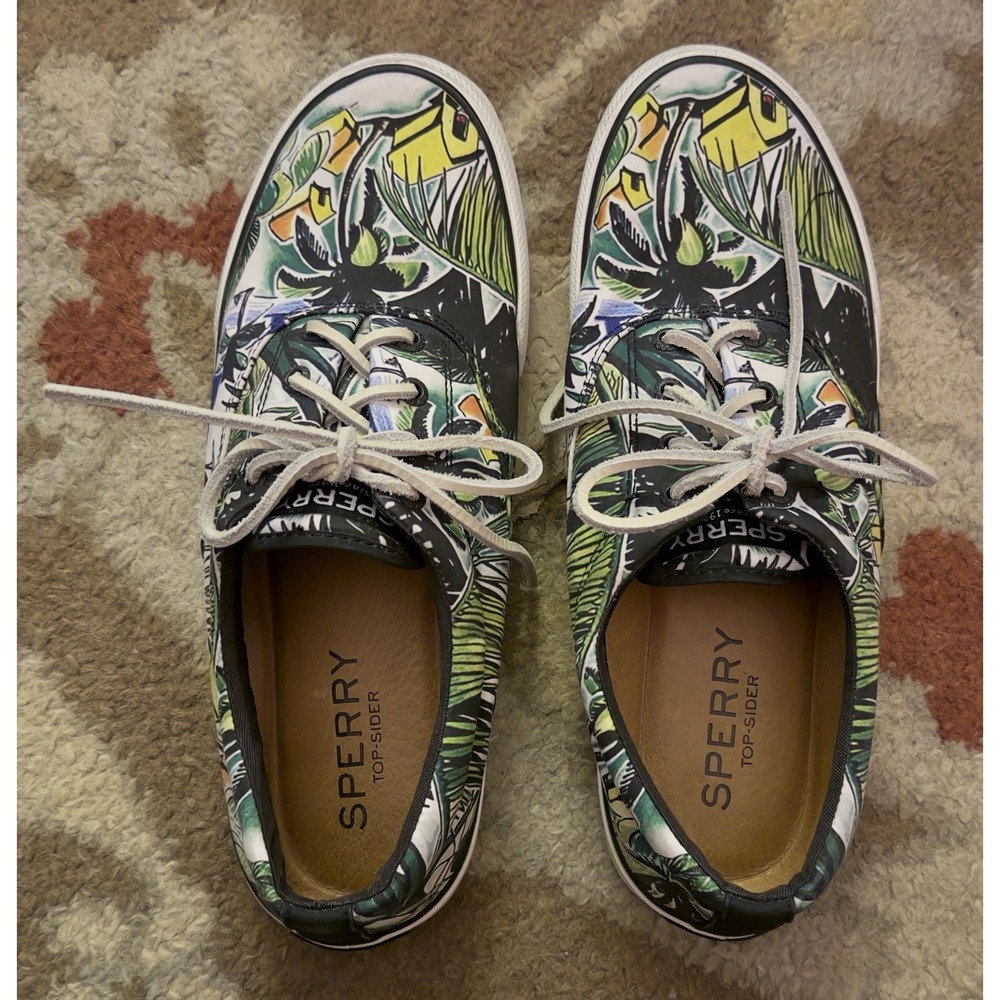Sperry Striper II CVO - Palm Print - Men's Size 10.5 22278 Resort Beach Cruise